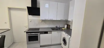 Küche/Küchenzeile in der Unterkunft Monteur und Messewohnung
