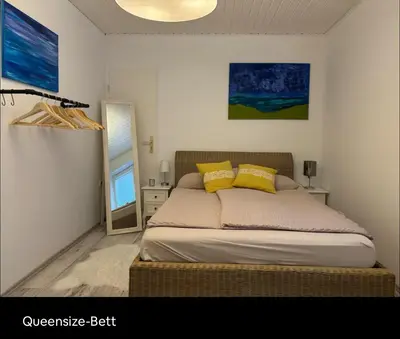 Ein Bett oder Betten in einem Zimmer der Unterkunft Apartment Ferienregion Bergstraße