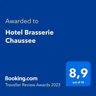 Ein Zertifikat, Auszeichnung, Logo oder anderes Dokument, das in der Unterkunft Hotel Brasserie Chaussee ausgestellt ist