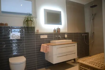 Ein Badezimmer in der Unterkunft The view - Helfenberg