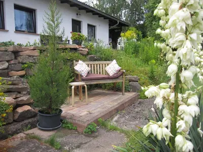 Ein Garten an der Unterkunft Haus Alpaka