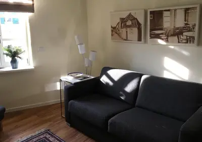 Ein Sitzbereich in der Unterkunft Ferienwohnung „Brot & Wein”