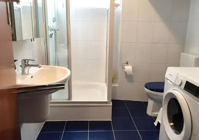 Ein Badezimmer in der Unterkunft Ferienwohnung „Brot & Wein”