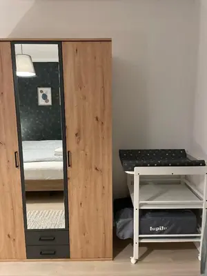 Ein Bett oder Betten in einem Zimmer der Unterkunft Schöne Ferienwohnung mitten im Pfälzerwaldgebiet