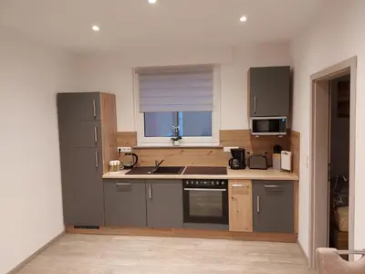 Küche/Küchenzeile in der Unterkunft Ferienwohnung Popp