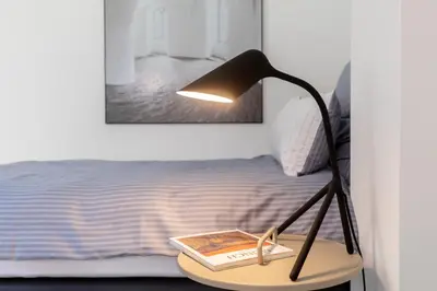 Ein Bett oder Betten in einem Zimmer der Unterkunft Appartement Champagne