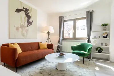 Ein Sitzbereich in der Unterkunft Appartement Champagne
