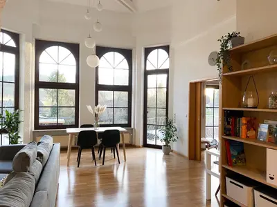 Küche/Küchenzeile in der Unterkunft Ferienwohnung Burgpanorama