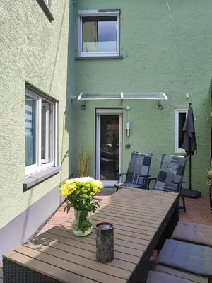 Ein Patio oder anderer Außenbereich in der Unterkunft Ferienhaus Quell