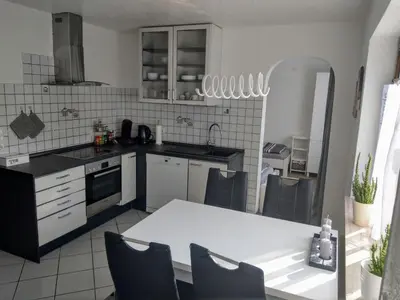 Küche/Küchenzeile in der Unterkunft Ferienwohnung Monika Scholtz