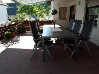 Ein Balkon oder eine Terrasse in der Unterkunft Ferienwohnung Monika Scholtz