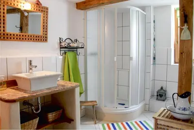 Ein Badezimmer in der Unterkunft Loblocher Max und Moritz
