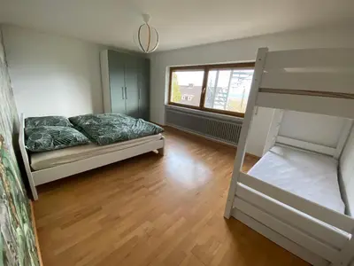 Ein Bett oder Betten in einem Zimmer der Unterkunft Ferienhaus Pfälzer Wald Weyher