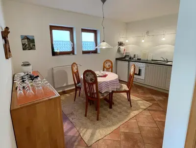Küche/Küchenzeile in der Unterkunft Ferienapartments im Hintergässel