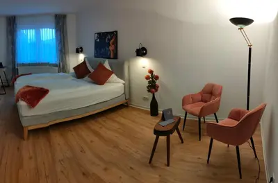 Ein Bett oder Betten in einem Zimmer der Unterkunft Gästezimmer / Weingut Peter