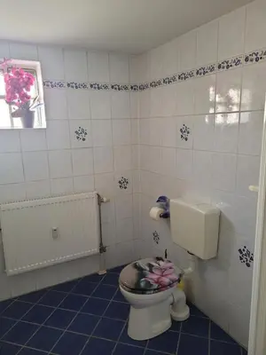Ein Badezimmer in der Unterkunft Ferienwohnung Jasmin in Schönau bei Heidelberg FEWO 4 Souterrain