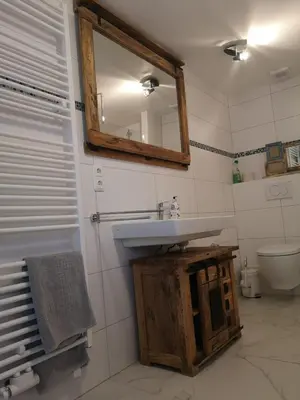 Ein Badezimmer in der Unterkunft gemütliches Sandsteinhaus