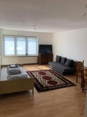 Ein Sitzbereich in der Unterkunft Monteurwohnung am Landgrafen