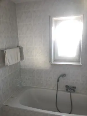 Ein Badezimmer in der Unterkunft Monteurwohnung am Landgrafen