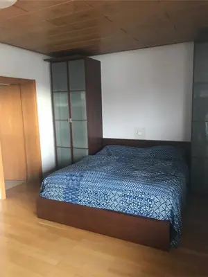 Ein Bett oder Betten in einem Zimmer der Unterkunft Für Pendler und Monteure oder Ferienwohnung zum Erholen