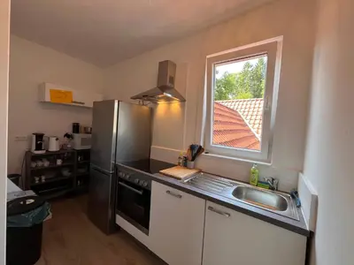 Küche/Küchenzeile in der Unterkunft Monteurzimmer Reuhl - Ferienwohnungen Rodenstein