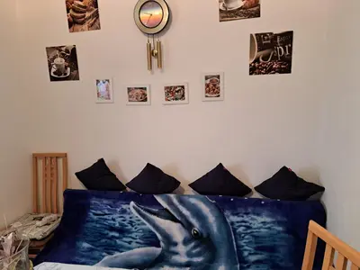 Ein Bett oder Betten in einem Zimmer der Unterkunft Ferienwohnung Galina 1