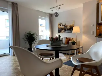 Ein Sitzbereich in der Unterkunft Acapella Suite Adagio 54qm, direkt am Weinberg, Altstadt, Netflix inklusive