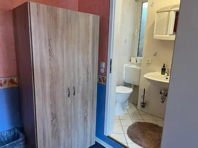 Ein Badezimmer in der Unterkunft Ferienappartements Dolgesheim 4