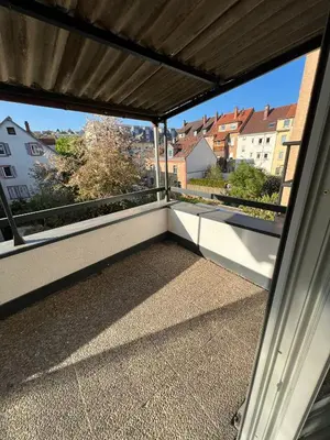 Ein Balkon oder eine Terrasse in der Unterkunft Monteurwohnung Pforzheim - L8 Street