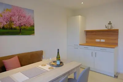 Getränke in der Unterkunft Ferienweingut Wissing Wohnung Theo