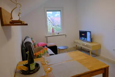 TV/Unterhaltungsangebot in der Unterkunft Ferienweingut Wissing Wohnung Frieda