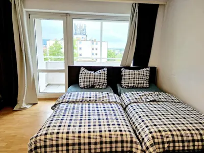 Ein Bett oder Betten in einem Zimmer der Unterkunft Relax Wohnung in Bensheim Auerbach