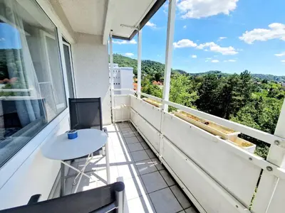 Ein Balkon oder eine Terrasse in der Unterkunft Relax Wohnung in Bensheim Auerbach