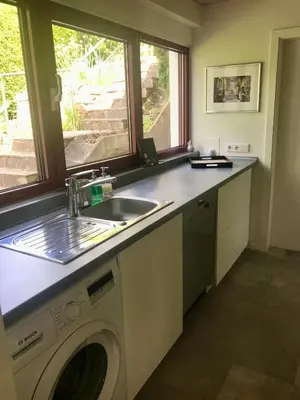 Küche/Küchenzeile in der Unterkunft Ferienwohnung 4 Burg Freienstein Blick