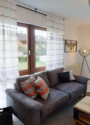 Ein Sitzbereich in der Unterkunft FERIENHAUS in der Natur