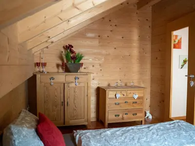 Ein Bett oder Betten in einem Zimmer der Unterkunft Ferienhaus Friedrichsblick