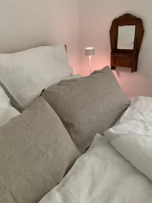 Ein Bett oder Betten in einem Zimmer der Unterkunft Nibelungen Odenwaldhaus