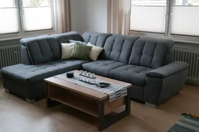 Ein Sitzbereich in der Unterkunft Ferienwohnung Schubert