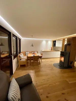 Ein Sitzbereich in der Unterkunft Ferienhaus Fuchseck