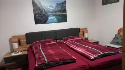Ein Bett oder Betten in einem Zimmer der Unterkunft Ferienwohnung Unterm Schloss bei Inge