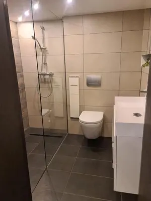 Ein Badezimmer in der Unterkunft Appartement am Ziegeleipark