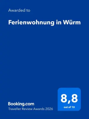Ein Zertifikat, Auszeichnung, Logo oder anderes Dokument, das in der Unterkunft Ferienwohnung in Würm ausgestellt ist