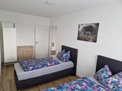Ein Bett oder Betten in einem Zimmer der Unterkunft Geishöhe Landgasthof Rose Dammbach