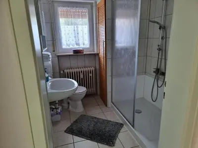 Ein Badezimmer in der Unterkunft Ferienwohnung Mohnblume