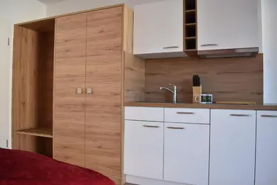 Küche/Küchenzeile in der Unterkunft Weingut Lindenhof Kröhler