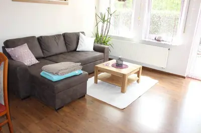 Ein Sitzbereich in der Unterkunft Ferienwohnung DaWie
