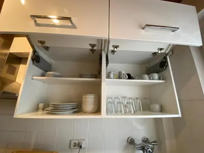 Küche/Küchenzeile in der Unterkunft Monteurwohnung Heilbronn nahe Neckarsulm