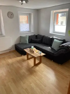Ein Sitzbereich in der Unterkunft Ferienhaus zum Ulfenbachtal