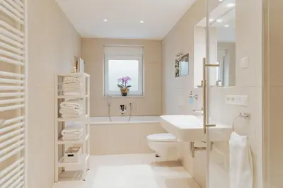 Ein Badezimmer in der Unterkunft Blumen(t)raum - Ferienwohnung in Karlsruhe