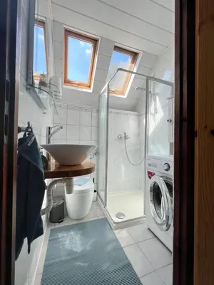 Ein Badezimmer in der Unterkunft Ferienhaus Odenwald